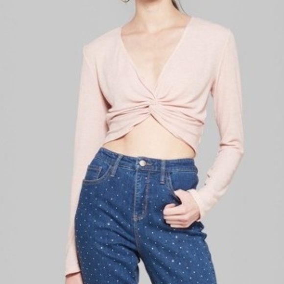 wild Tops - ❤️❤️ Long Sleeve Cropped Twist Front Top  NWT